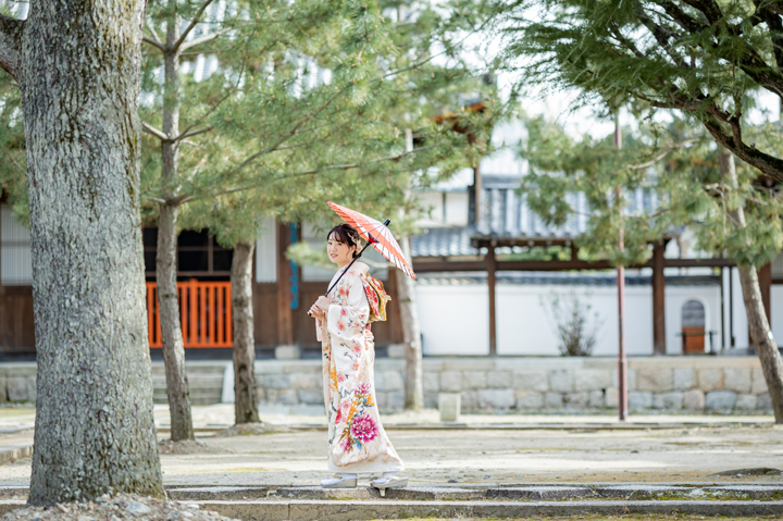 京都　成人式　前撮り　桜