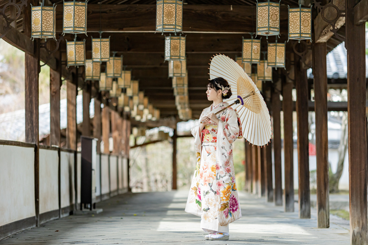 京都　成人式　前撮り　桜