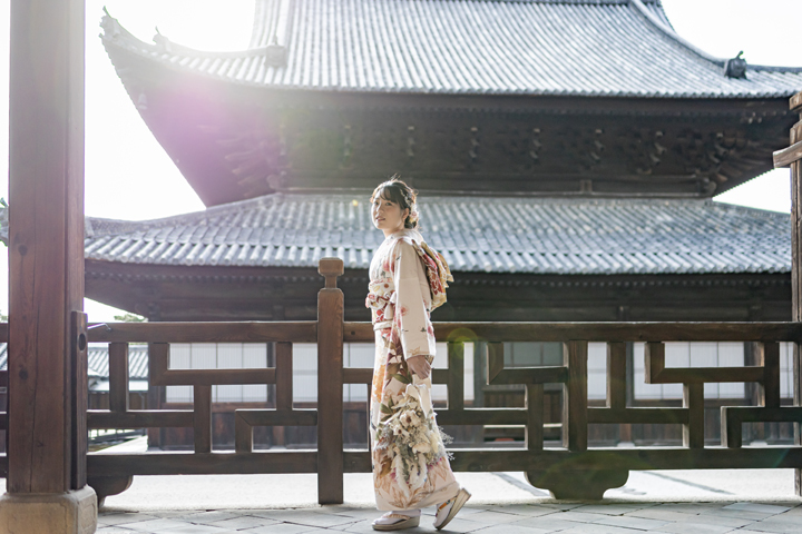 京都　成人式　前撮り　桜